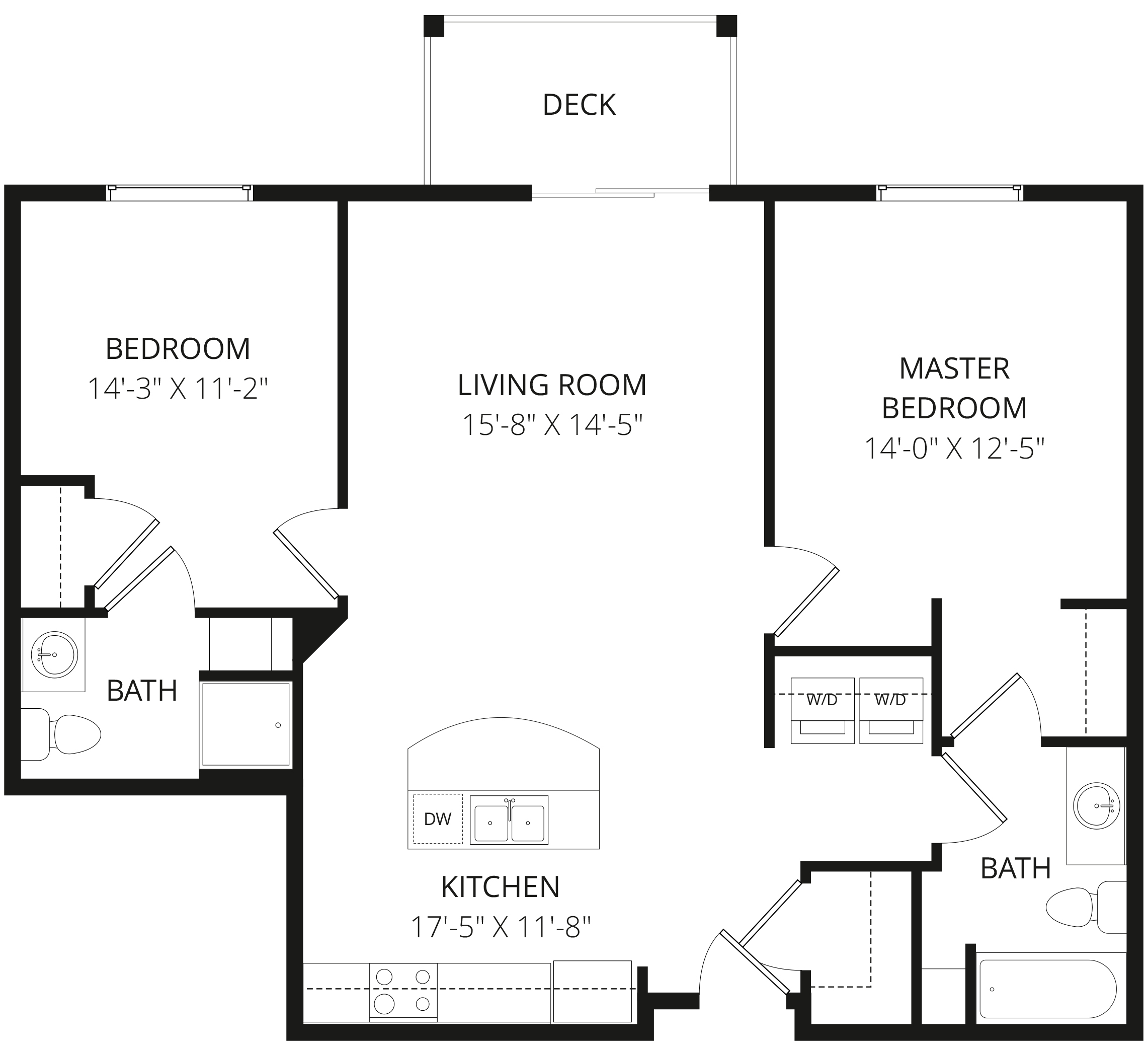 2x2 River floor plan